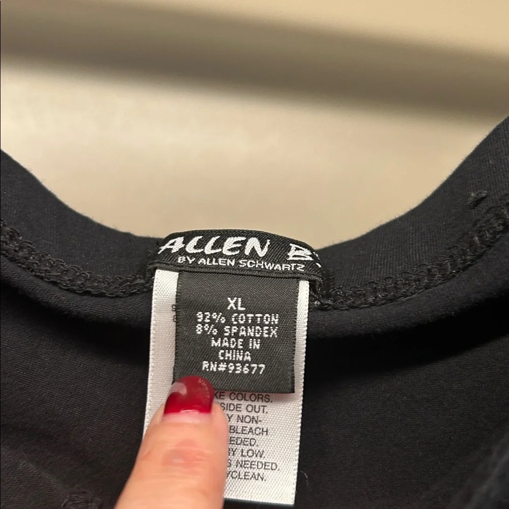 Vintage XL side embellished full length black leggings by Allen B. - Picture 3 of 6